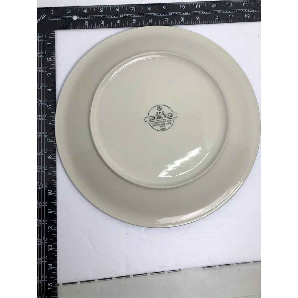 Platter and Bowl Saturn Blue 280 Made In‎ Japan Discontinued Two-Piece Blue Rim